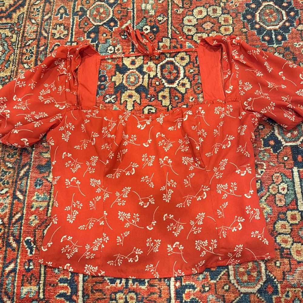 Abercrombie red top